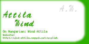 attila wind business card